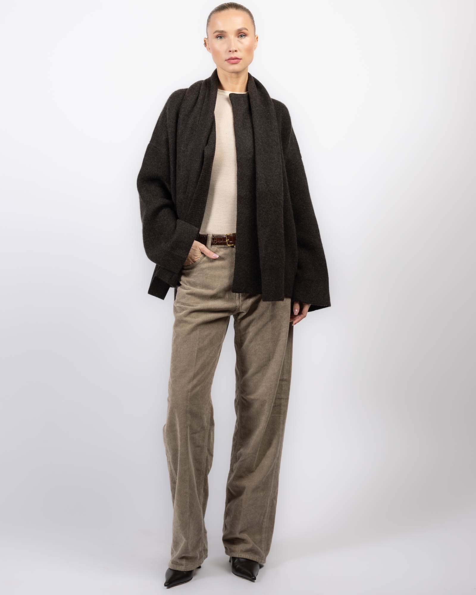 Spain Cardigan With Scarf