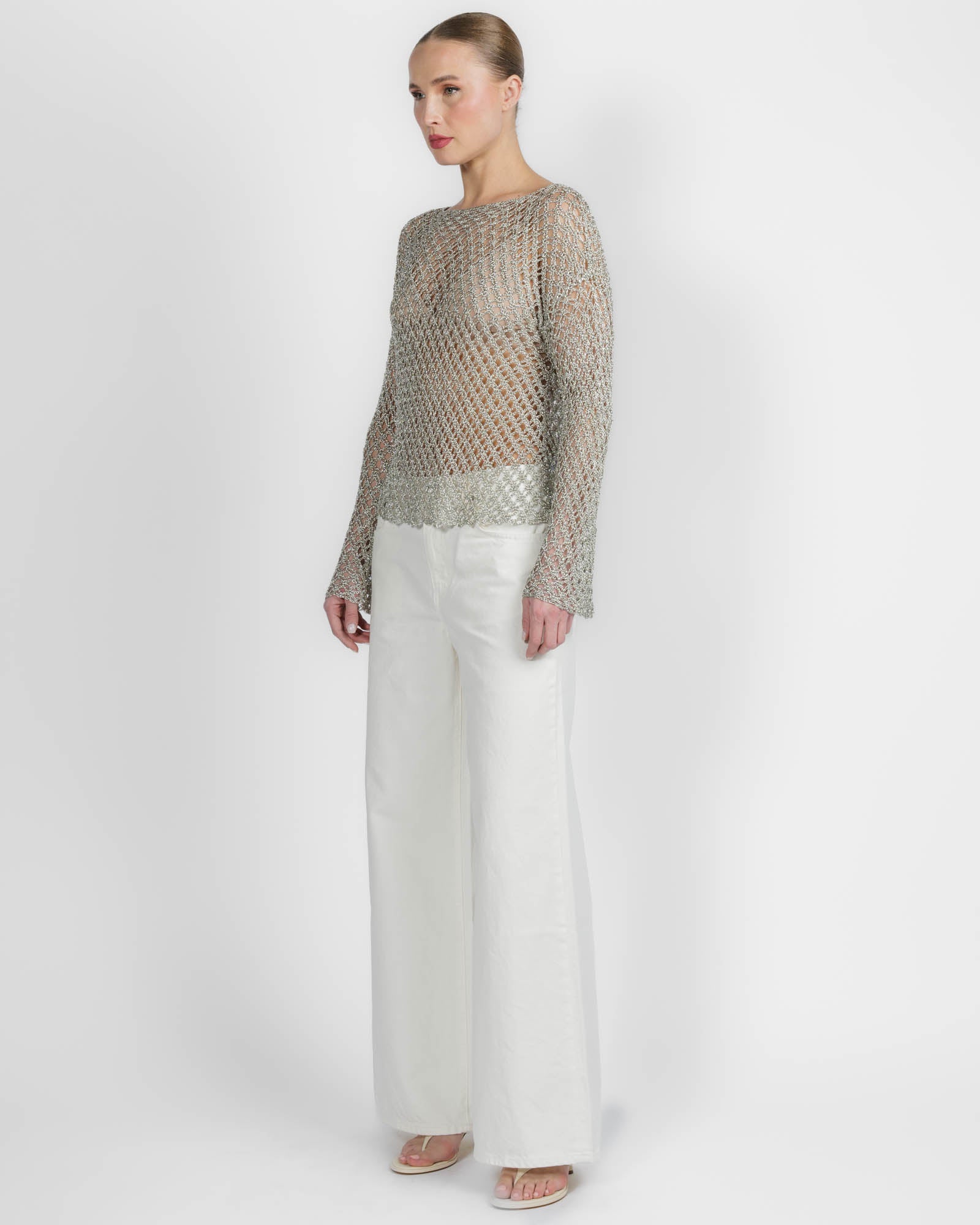 Pearl Hand Crochet Top