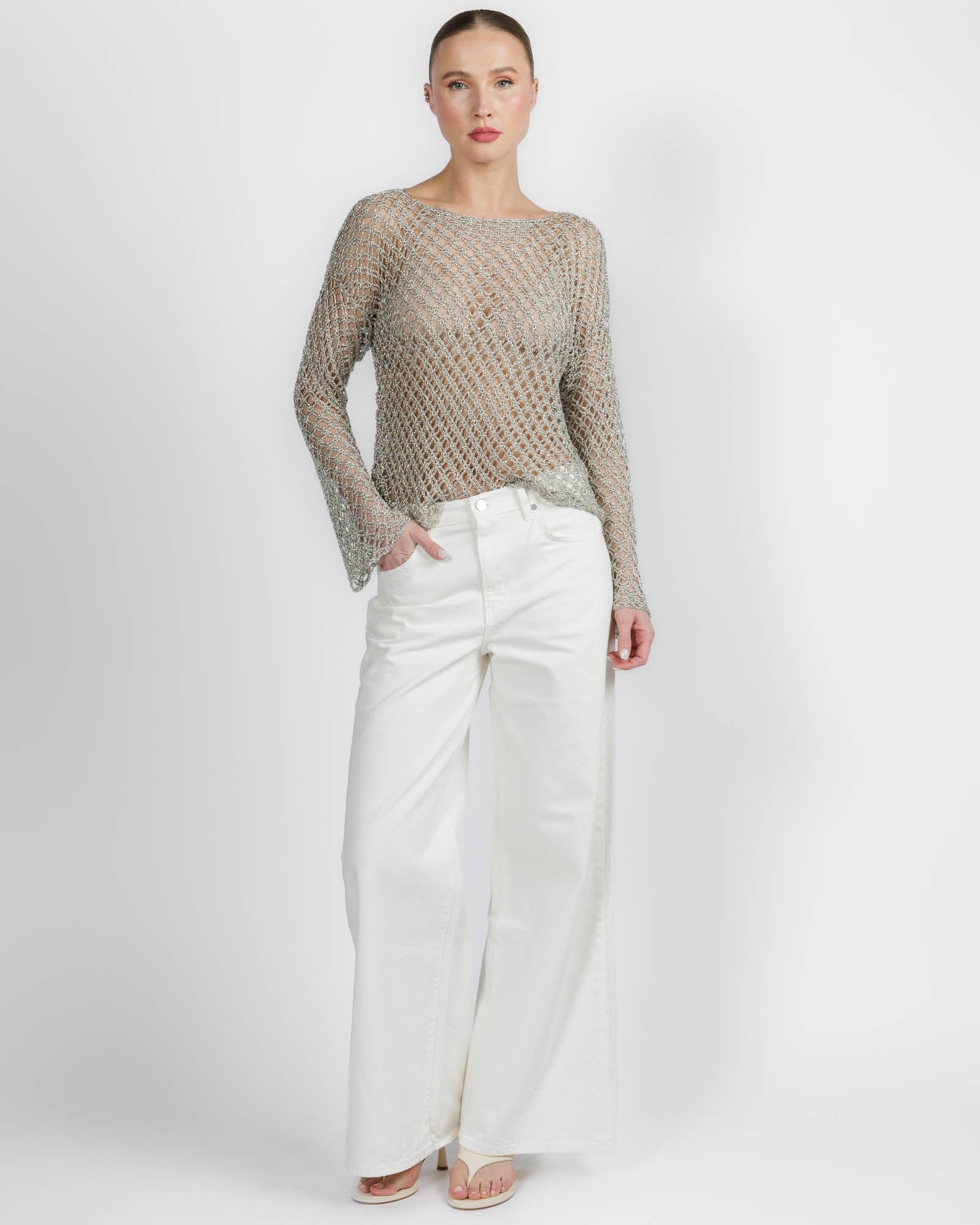Pearl Hand Crochet Top