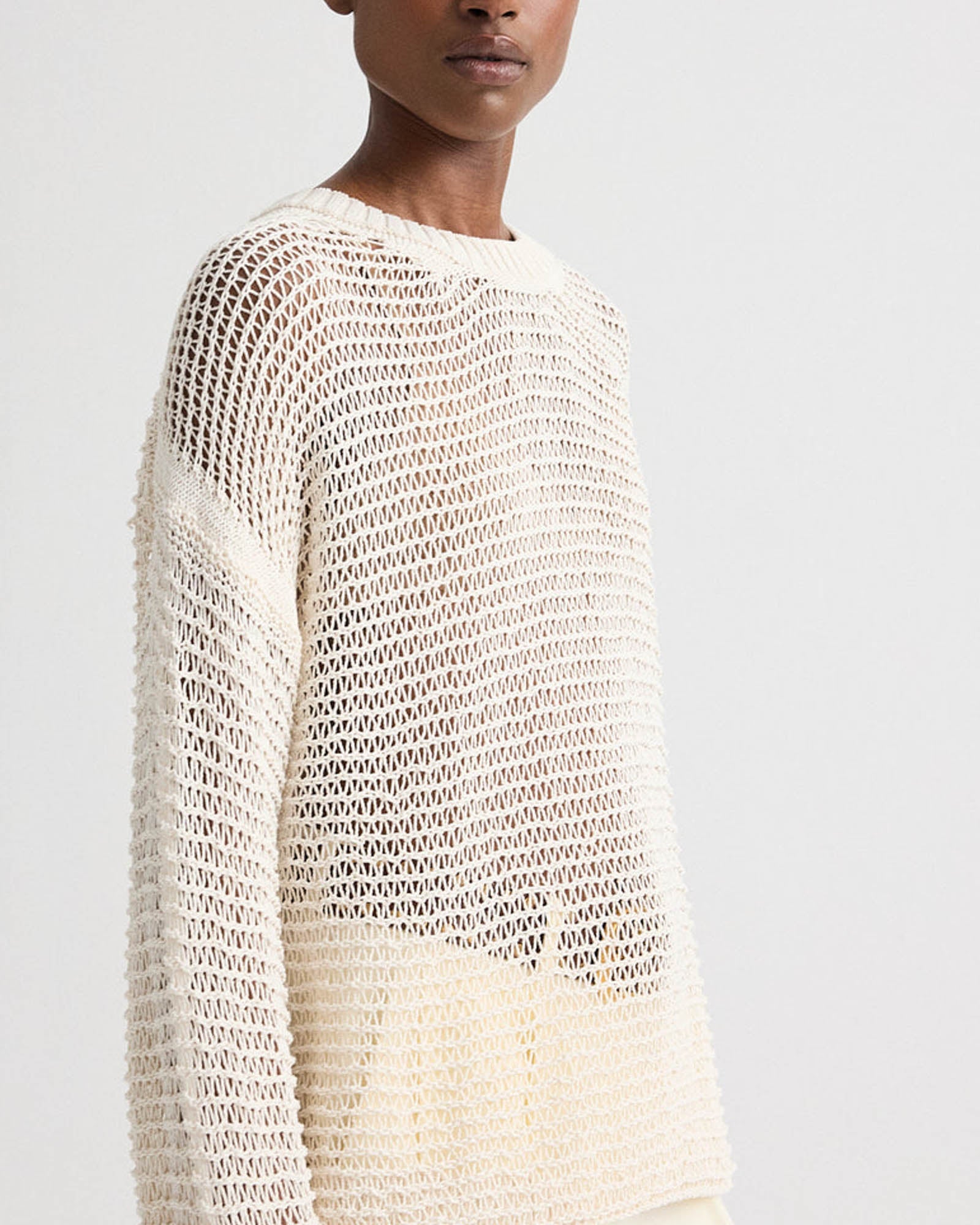 Wide Crew Neck Pullover