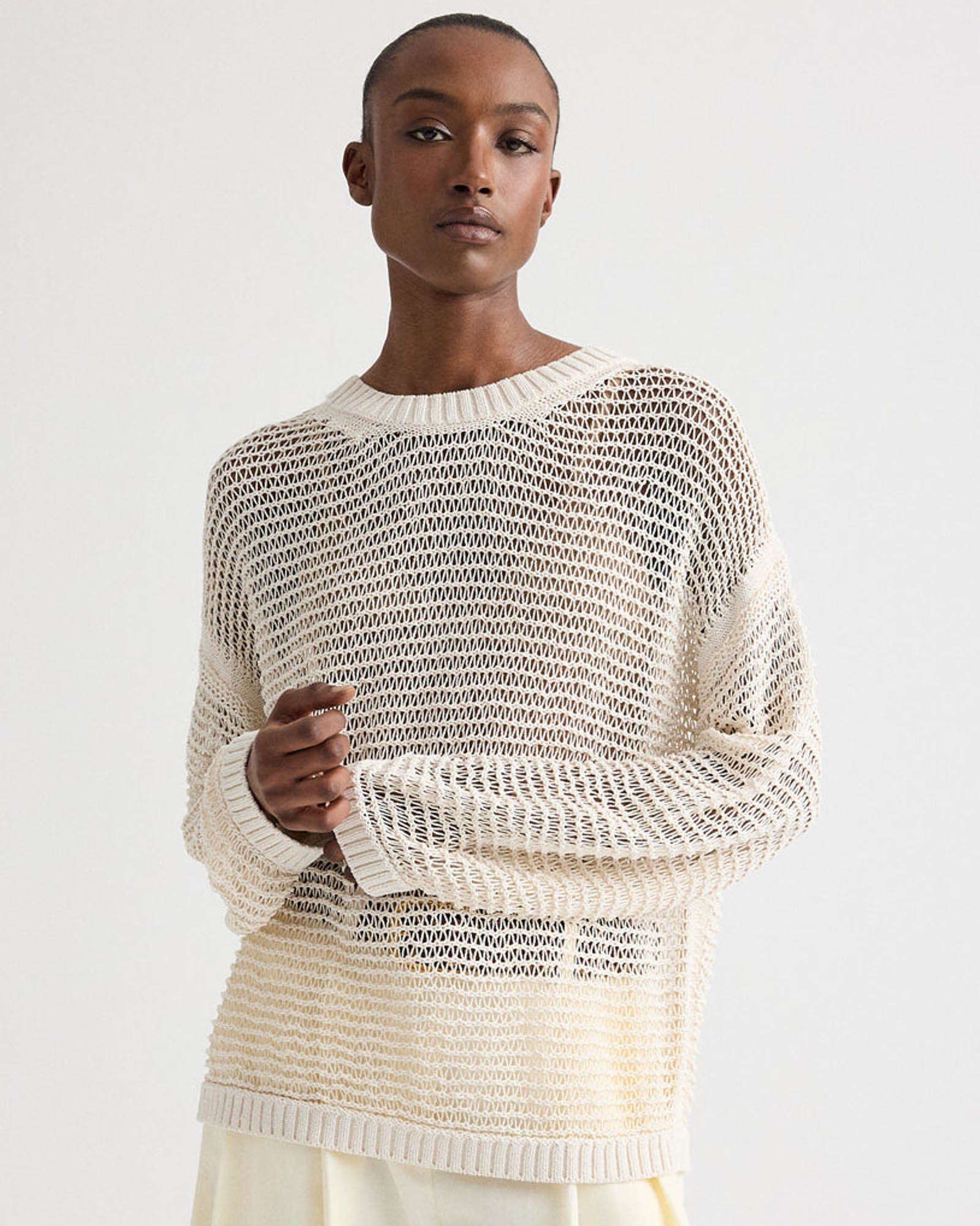 Wide Crew Neck Pullover