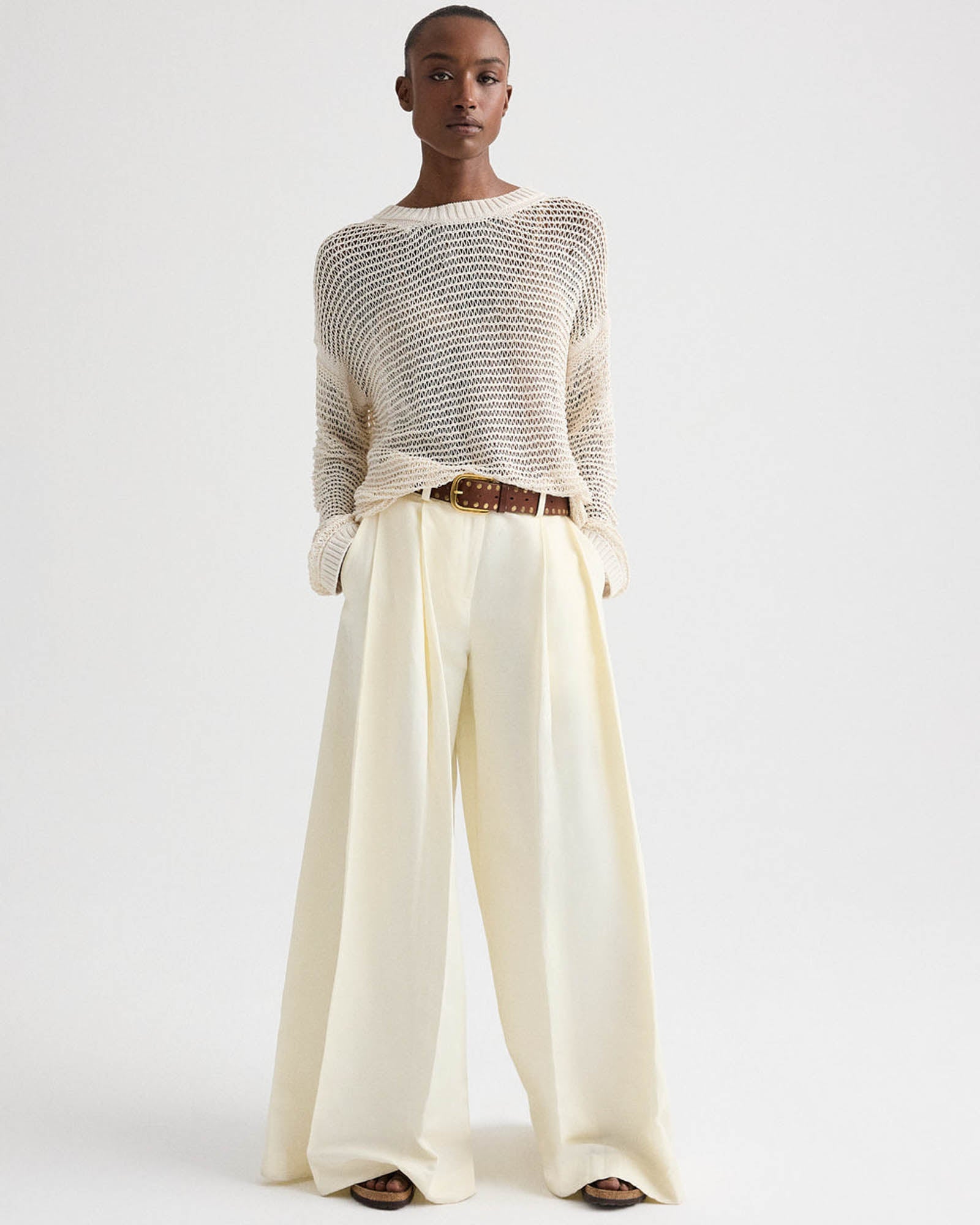Wide Crew Neck Pullover