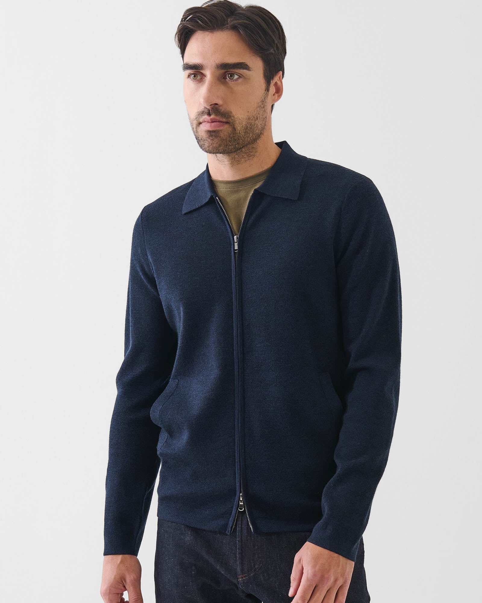 Chemise demi-zip Milano