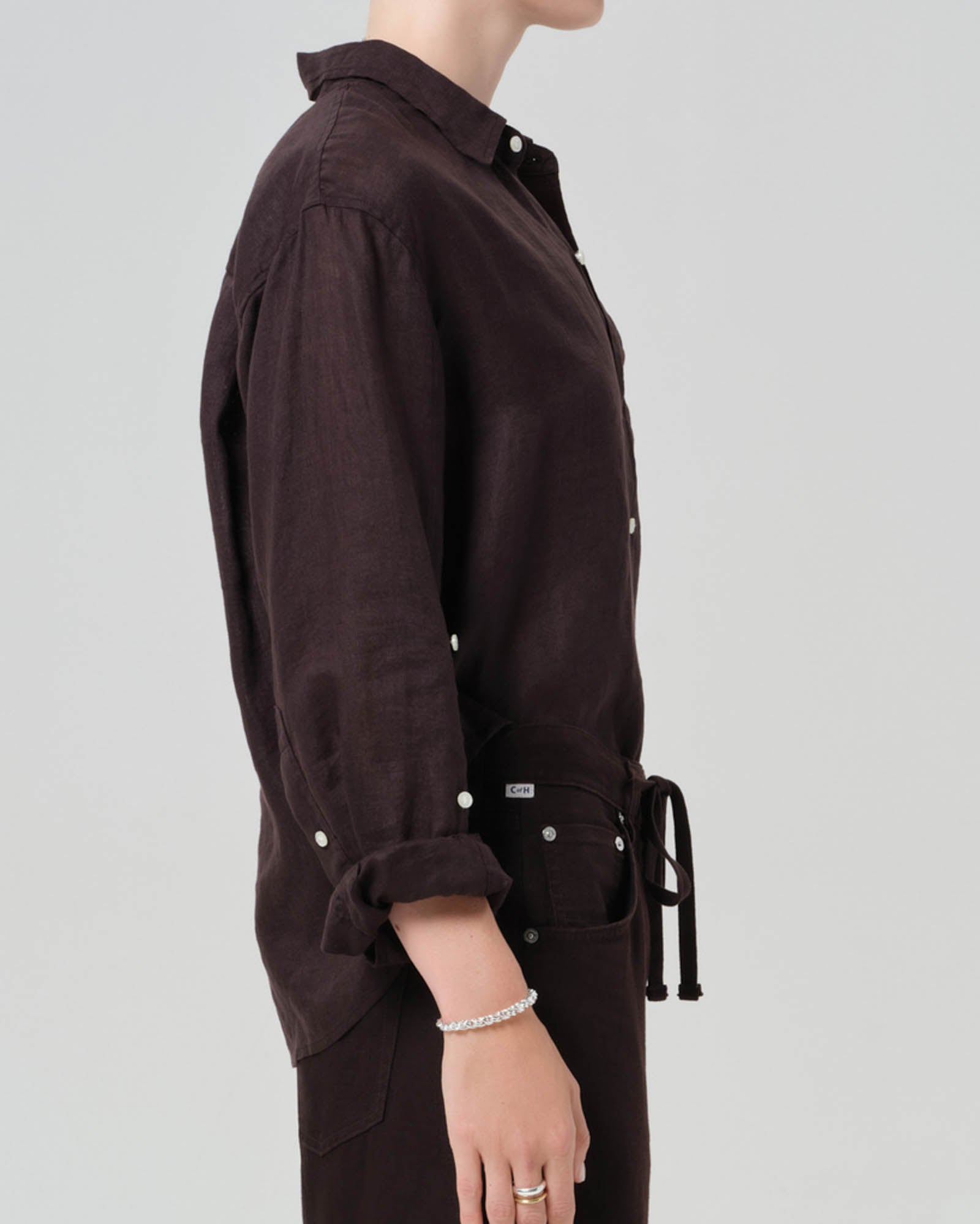 Kayla Shrunken Linen Shirt