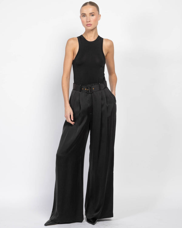 Silk Tuck Trousers