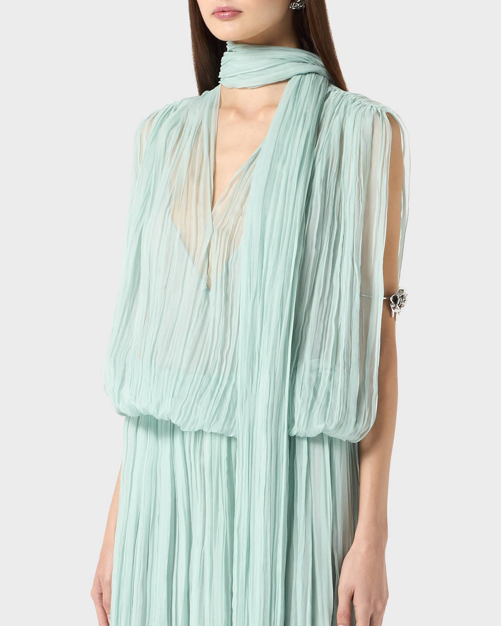 Chiffon Plissé Dress
