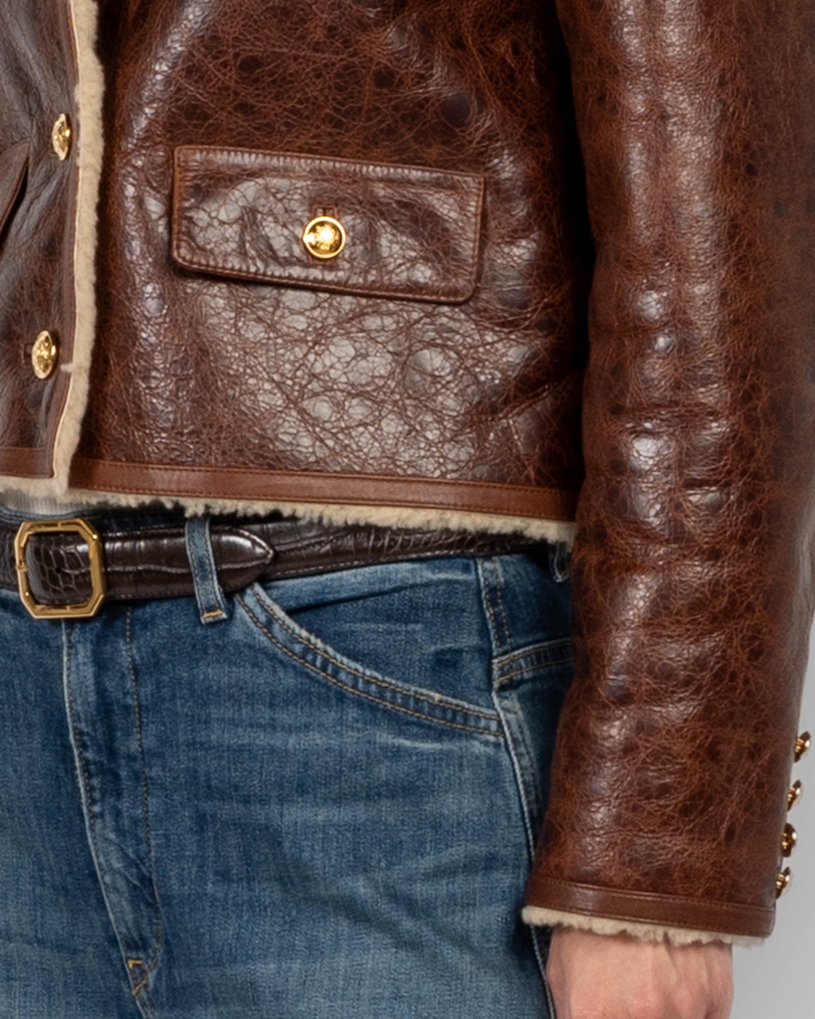Manteau en peau lainée Zanie