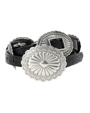 The Tooled Leather Concho Belt
