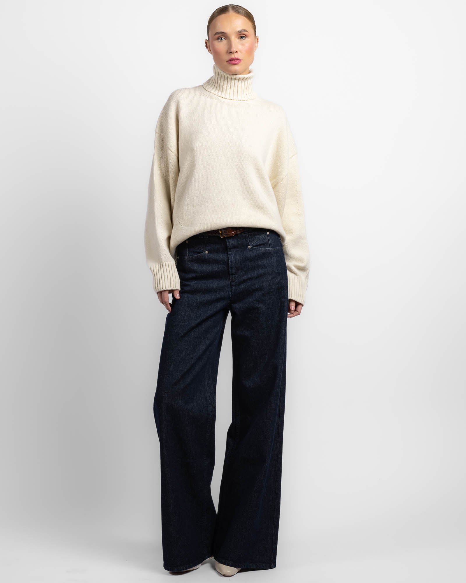 Col roulé luxueux oversize