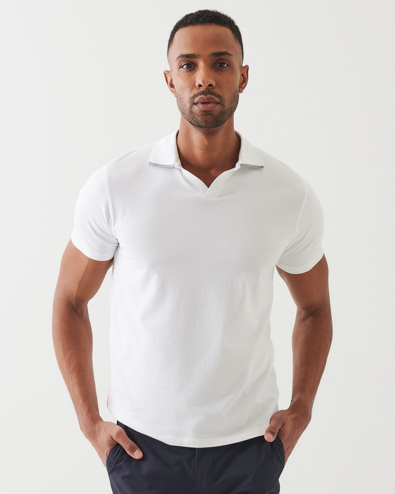 Stretch Tipped Open Polo