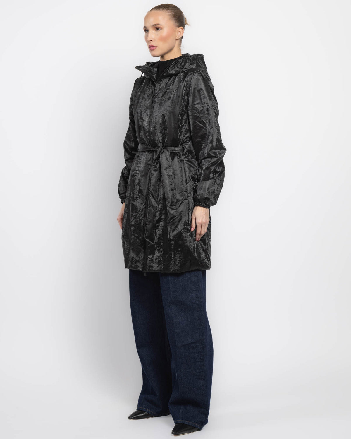 Veste Imperméable RAINS Femme Modèle String W - Blanc Poudre, Taille W3, Neuve 2024