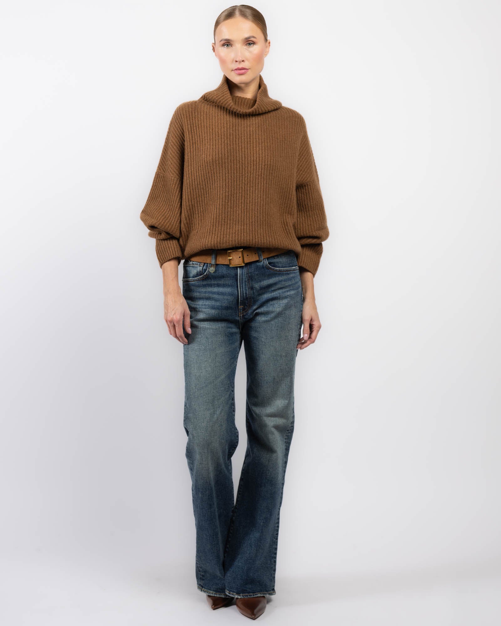 DUSAN Batwing Turtleneck Sweater