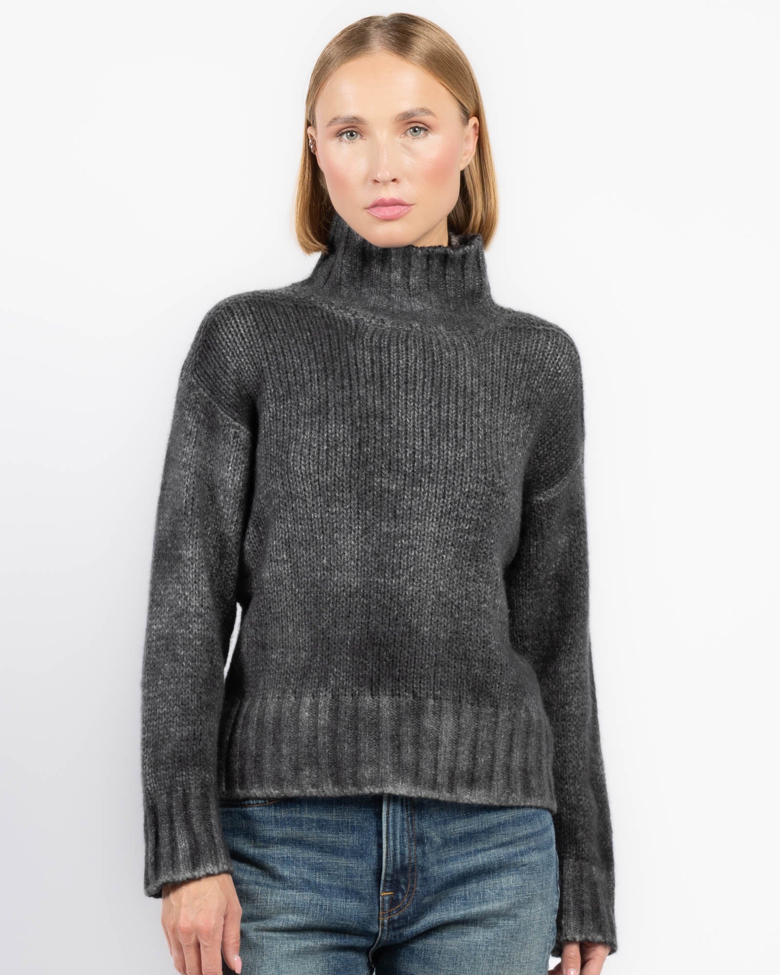 Link Stitch Mock Sweater