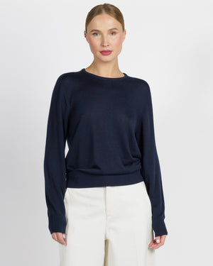 Long Sleeve Saddle Shoulder Crew