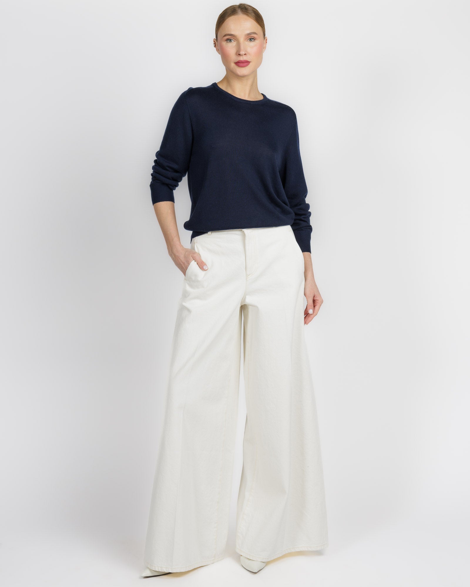 Long Sleeve Saddle Shoulder Crew