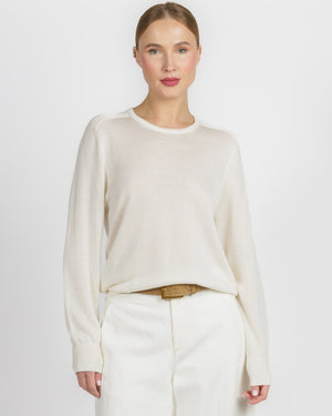 Long Sleeve Saddle Shoulder Crew