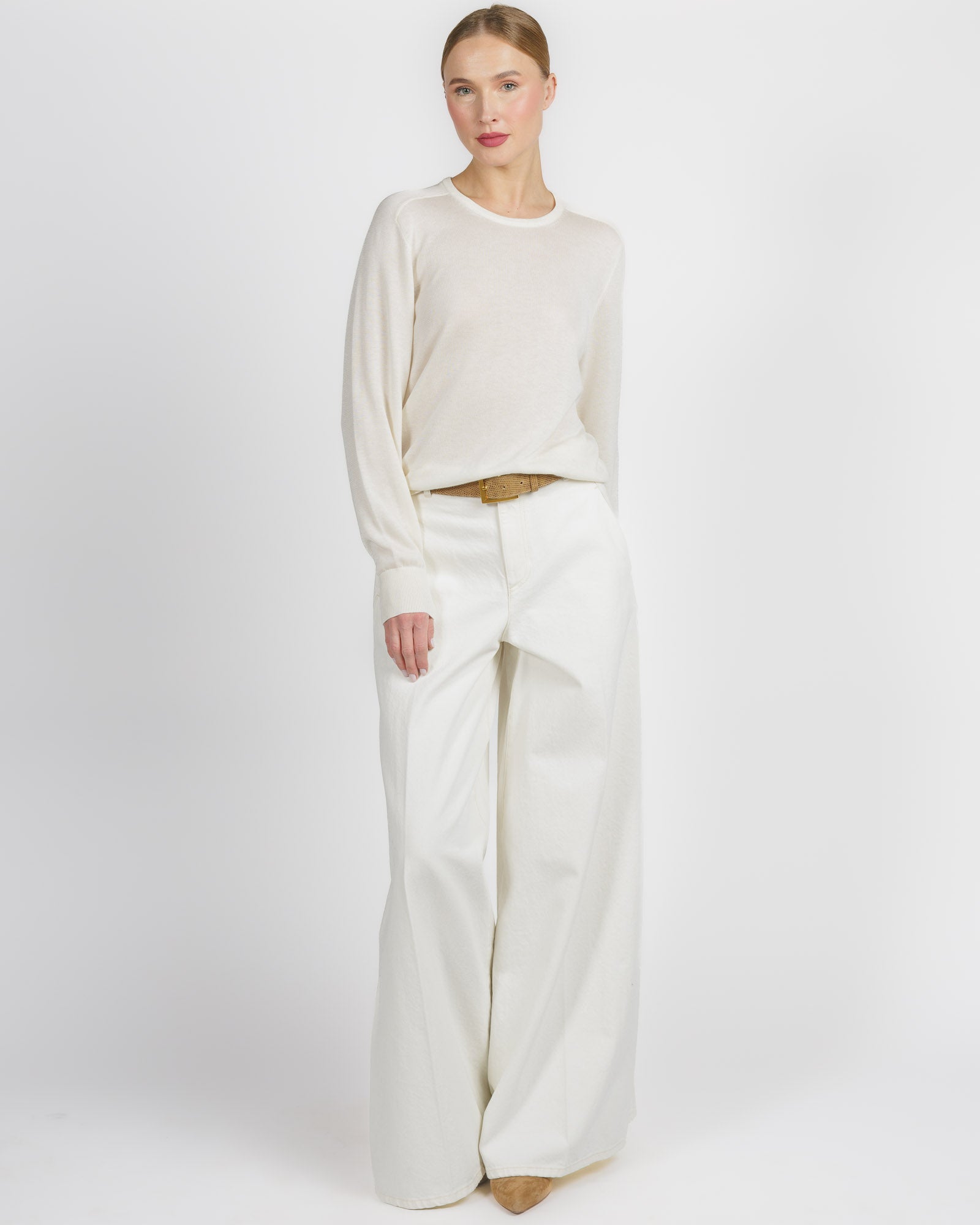 Long Sleeve Saddle Shoulder Crew