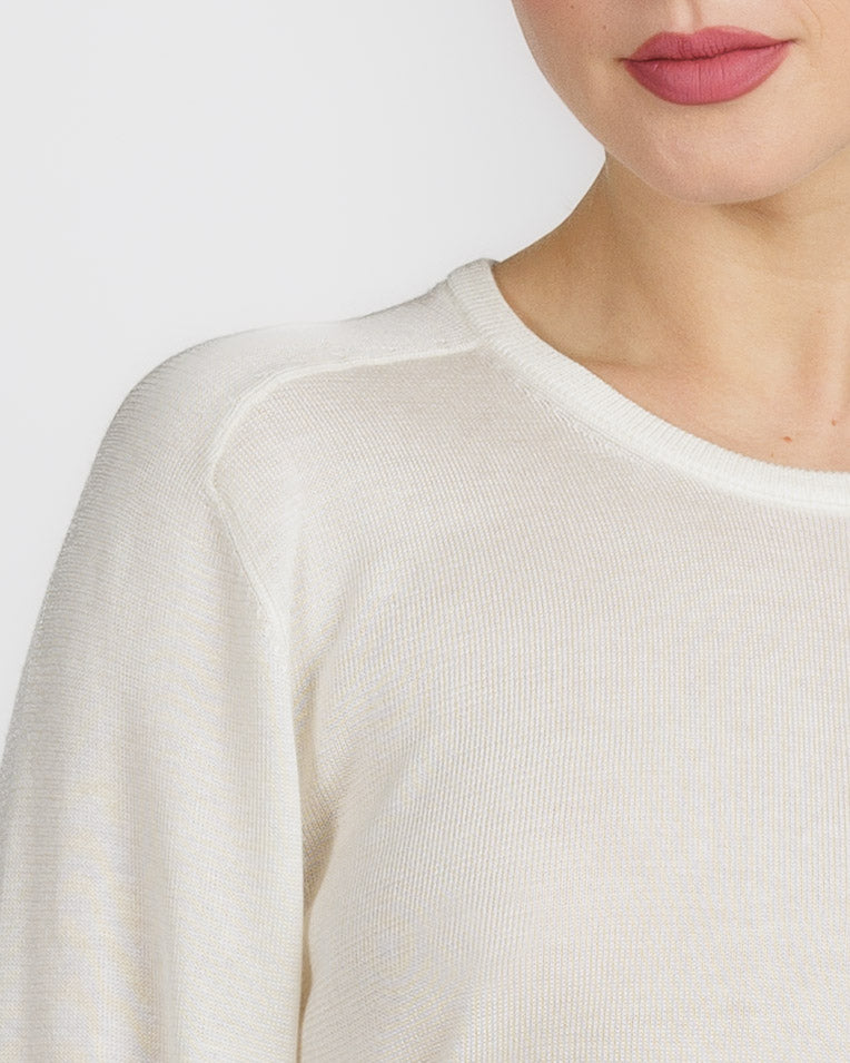 Long Sleeve Saddle Shoulder Crew