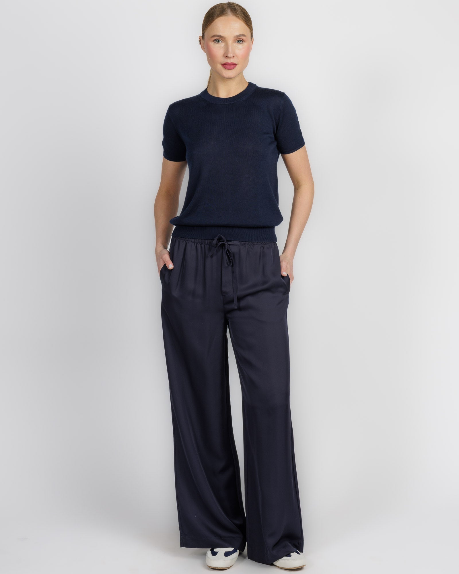 Short Sleeve Knit Crew Neck