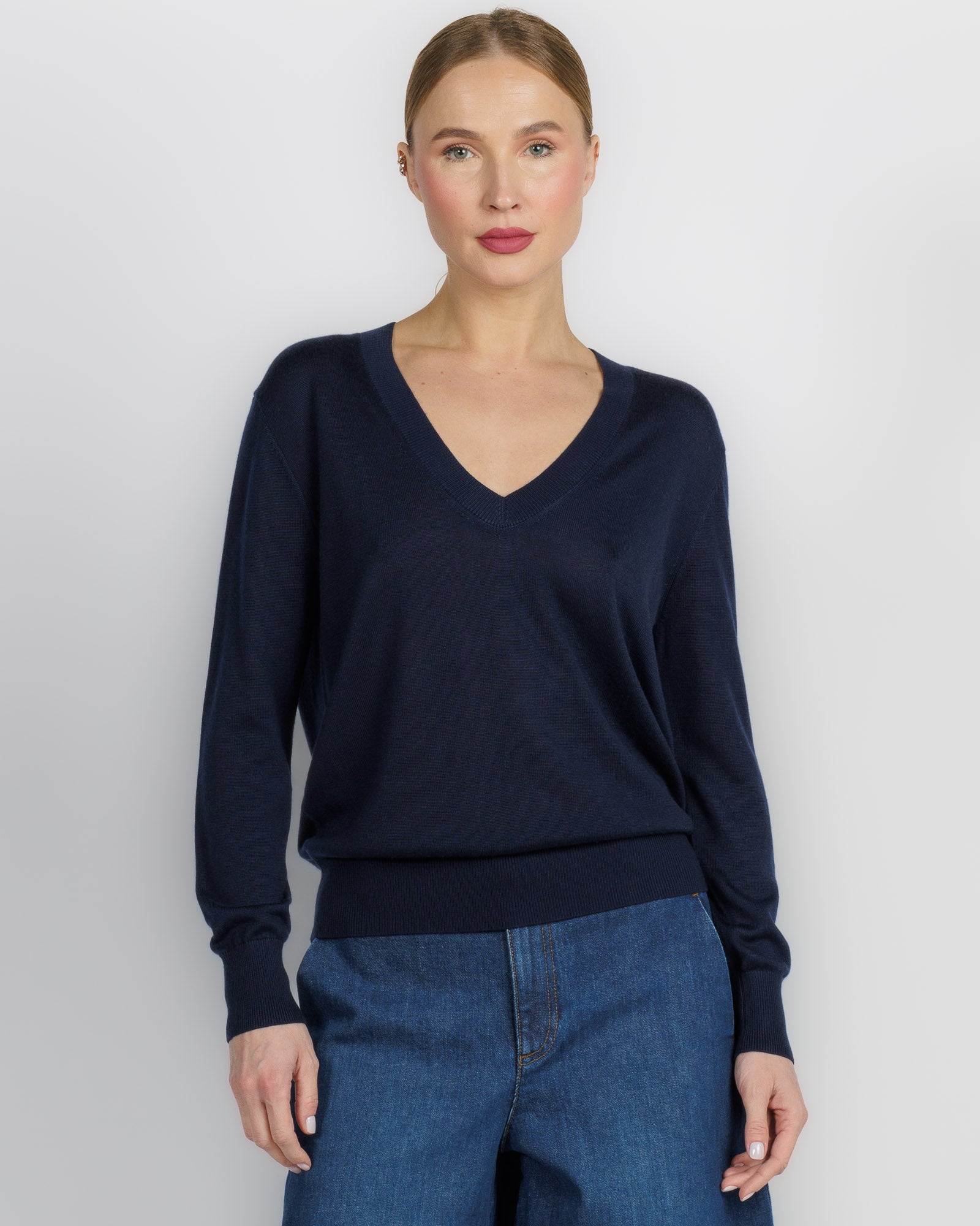 Long Sleeve Relaxed V-Neck