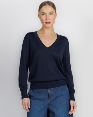 Long Sleeve Relaxed V-Neck
