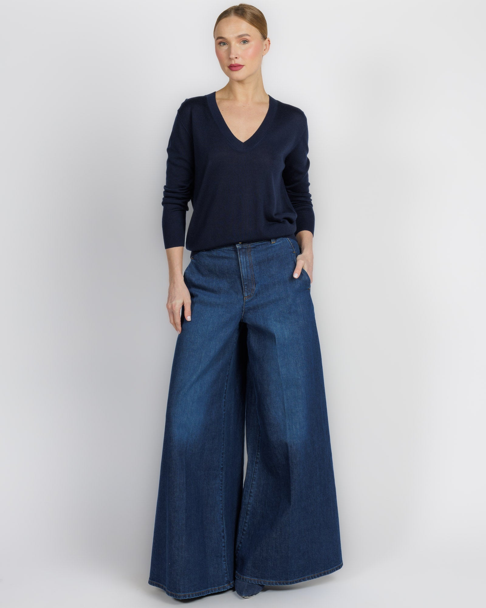 Long Sleeve Relaxed V-Neck