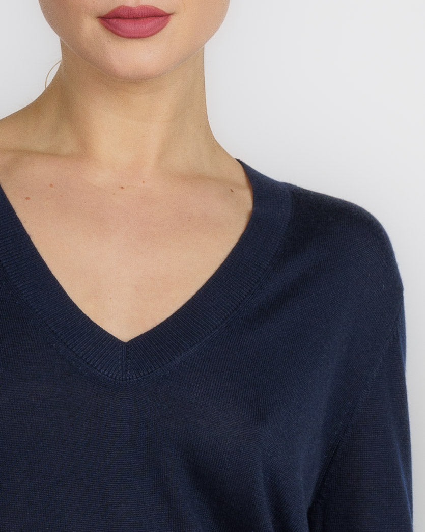 Long Sleeve Relaxed V-Neck