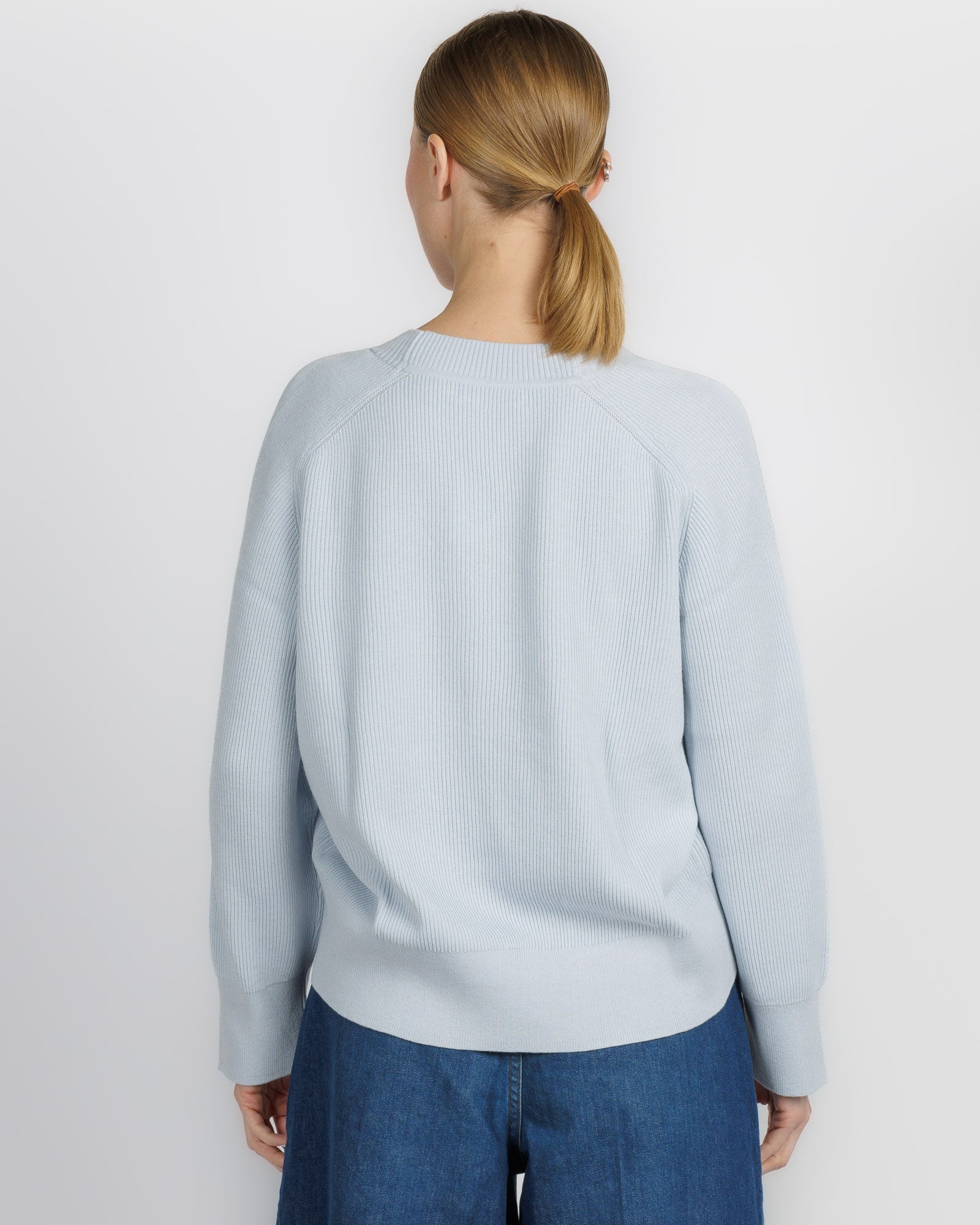 Long Sleeve Rib Raglan Vneck