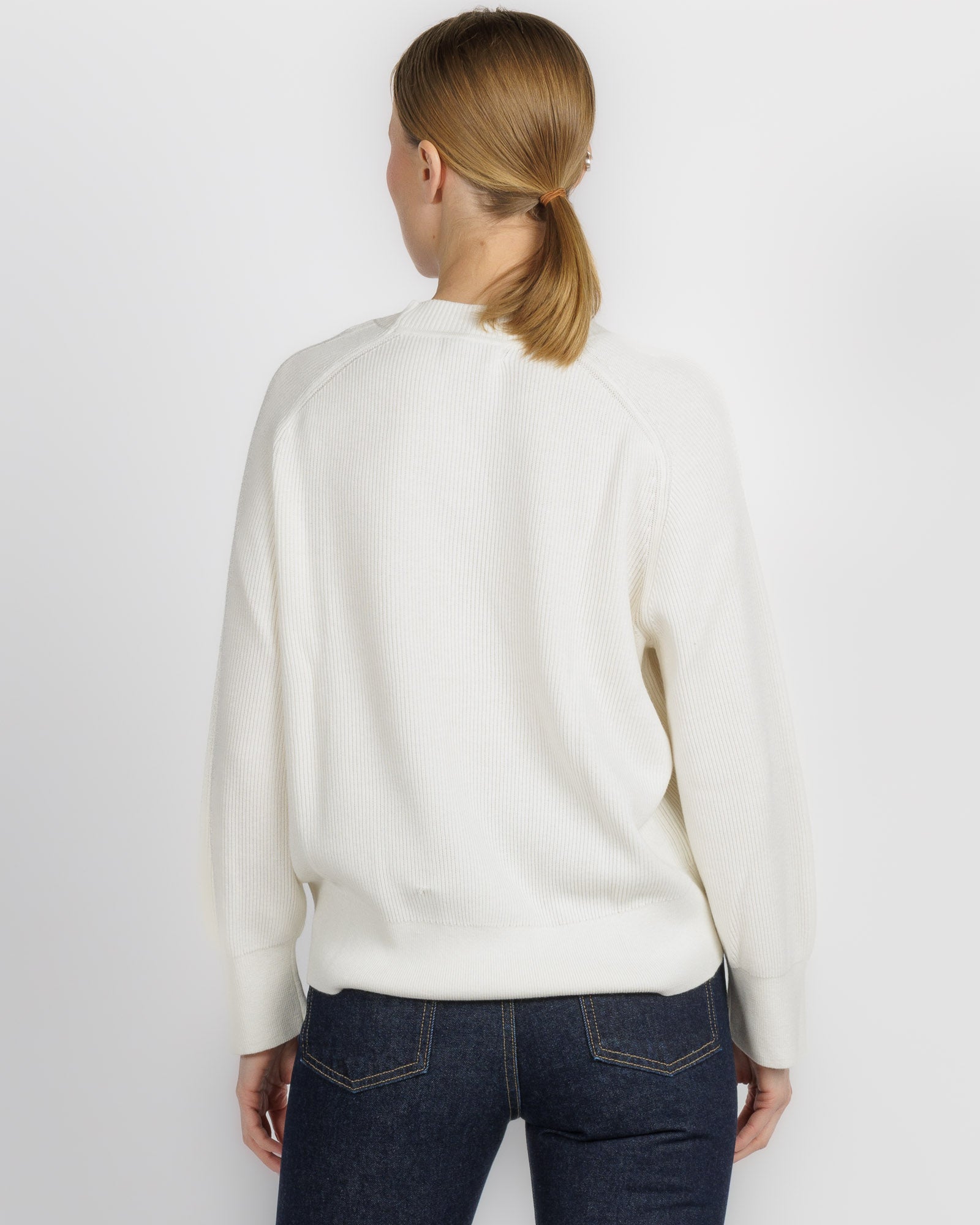 Long Sleeve Rib Raglan Vneck