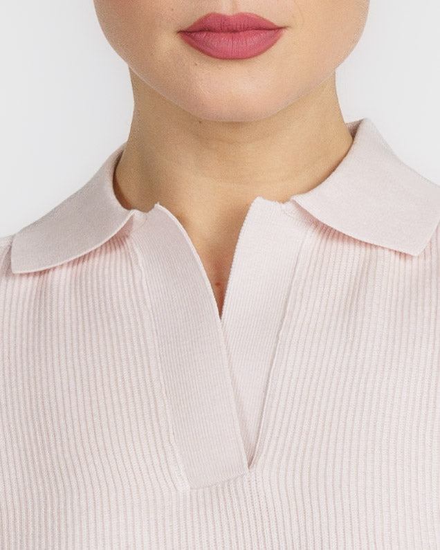 Long Sleeve Rib Polo