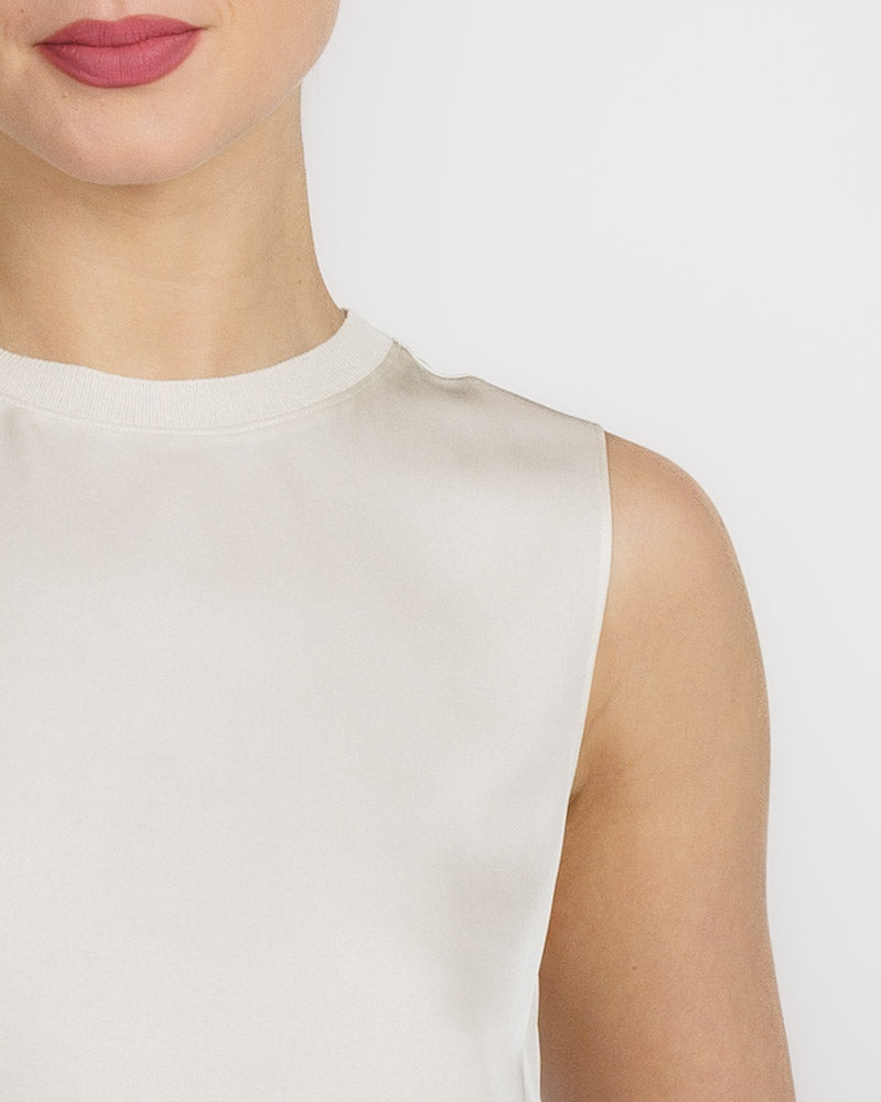 Silk Crew Neck Tank
