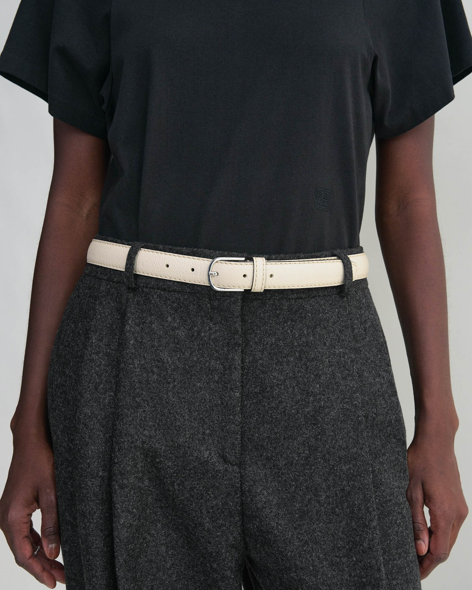 Grained Leather Belt