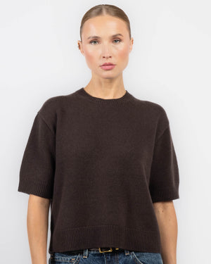 T-shirt court en cachemire