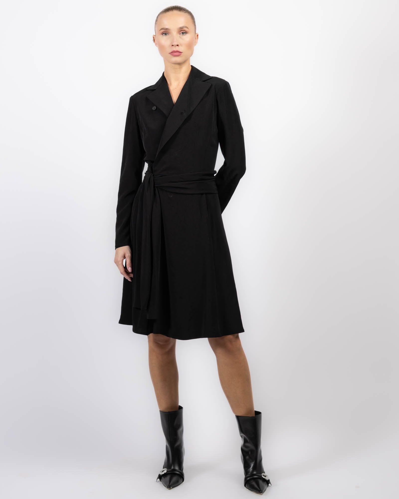 Robe portefeuille à détails noués