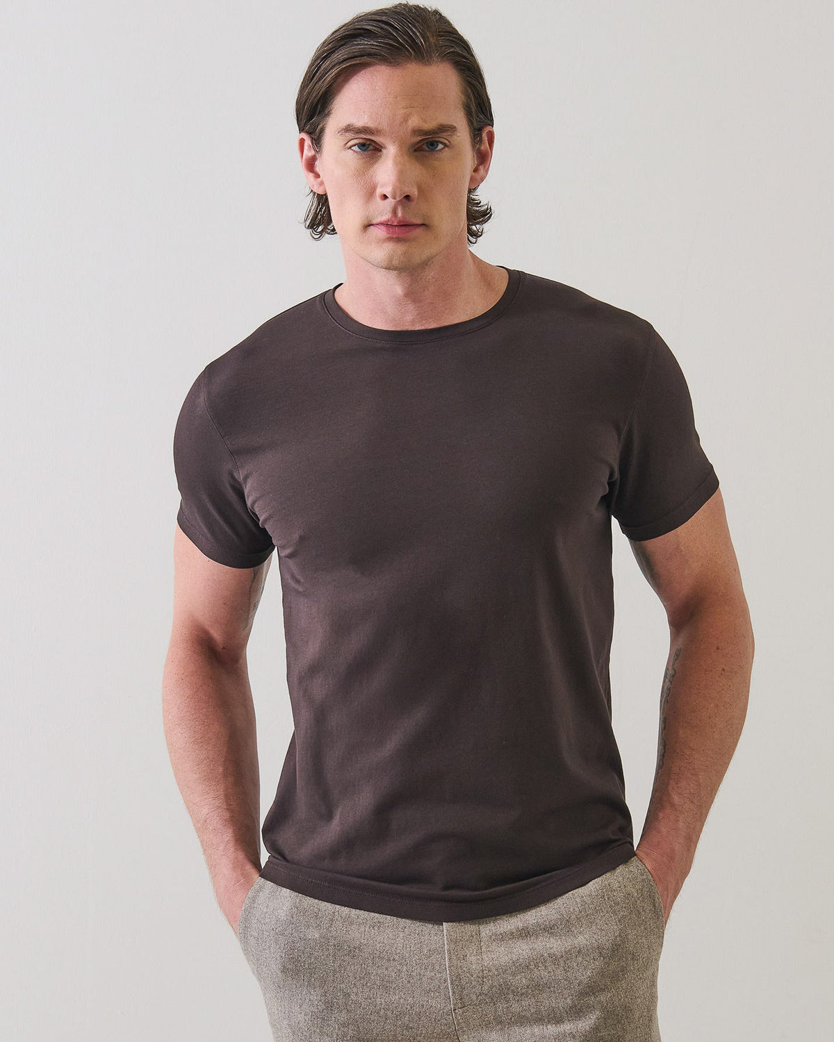 Short Sleeve Stretch Crew Neck Tee