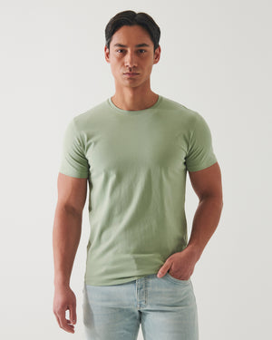 T-shirt ras du cou extensible à manches courtes