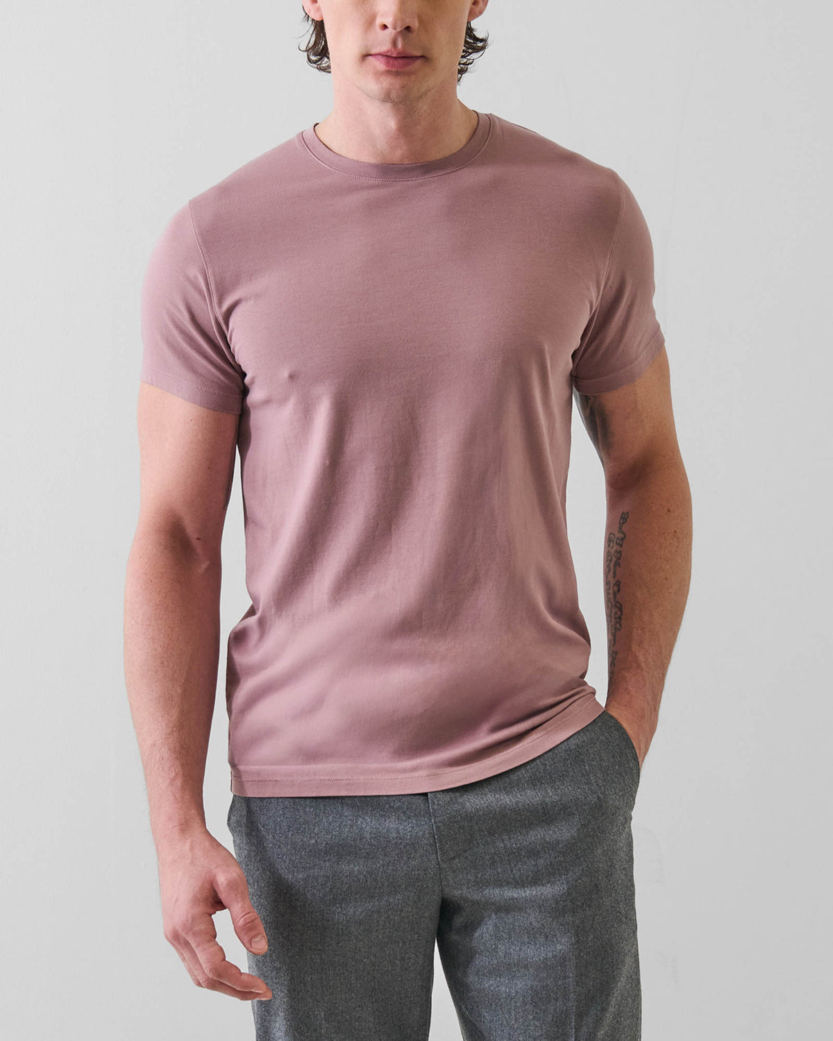 Short Sleeve Stretch Crew Neck Tee