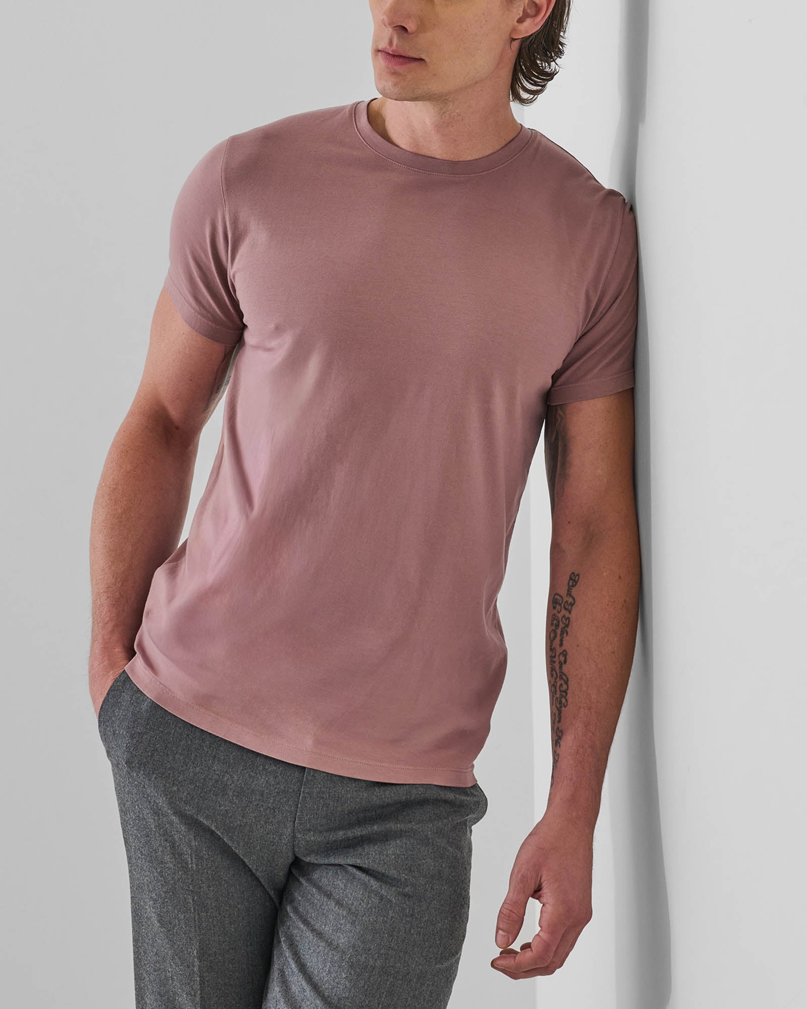 Short Sleeve Stretch Crew Neck Tee