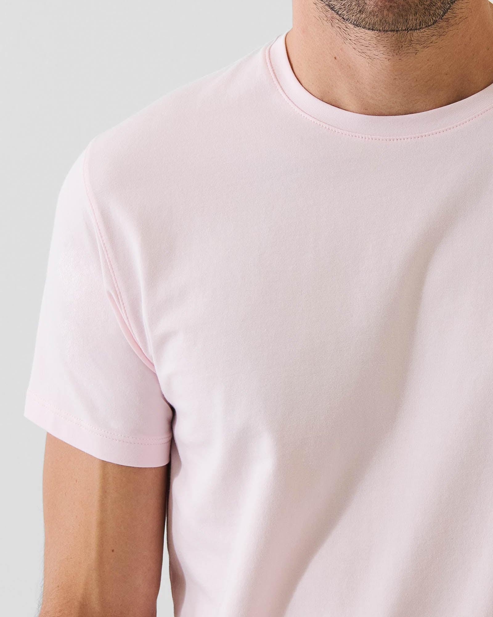 T-shirt ras du cou extensible à manches courtes