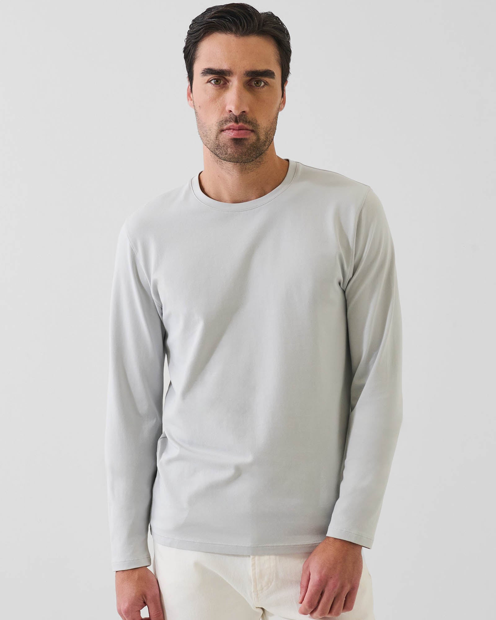 Pima Cotton Stretch Long Sleeve T-Shirt
