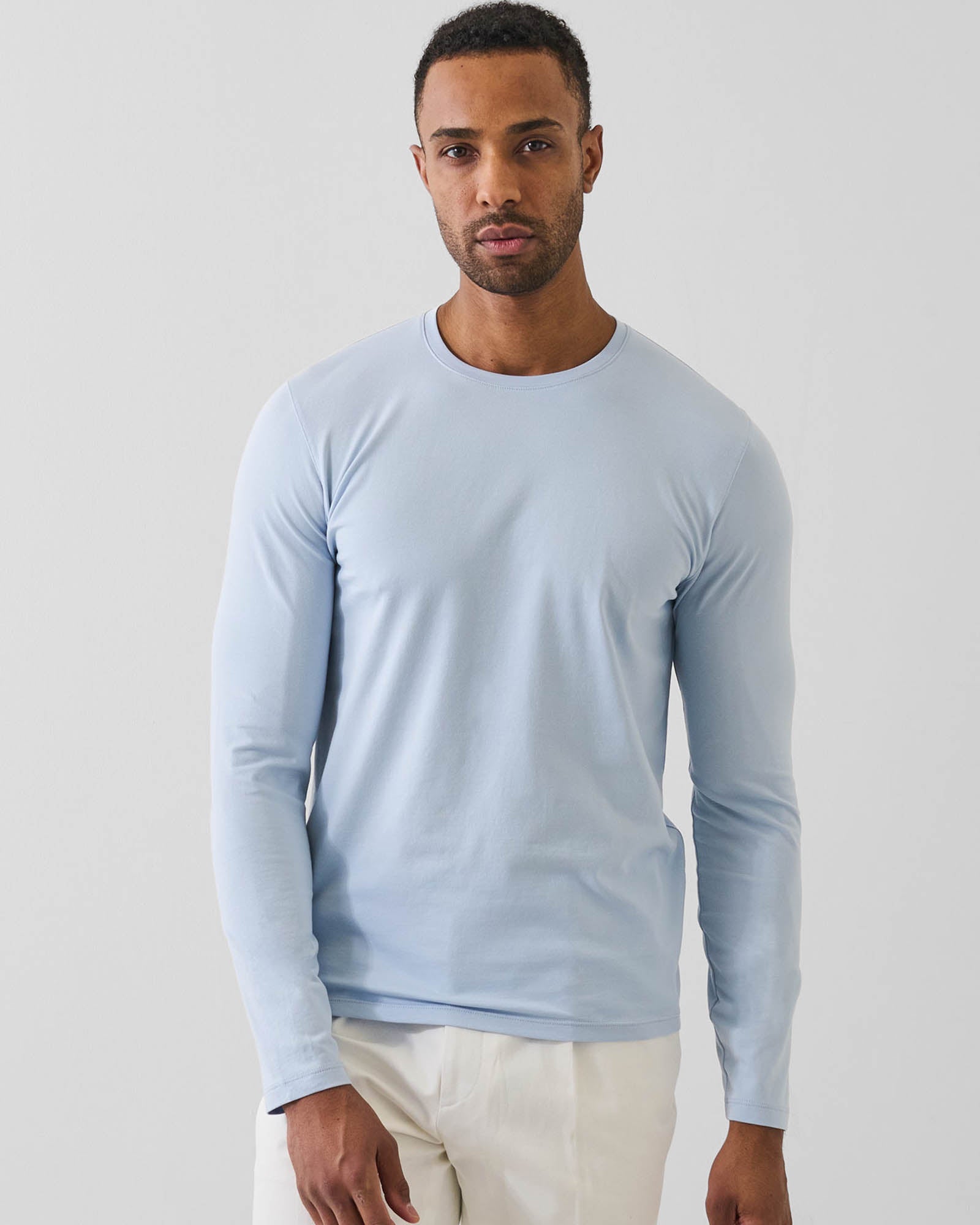 Pima Cotton Stretch Long Sleeve T-Shirt