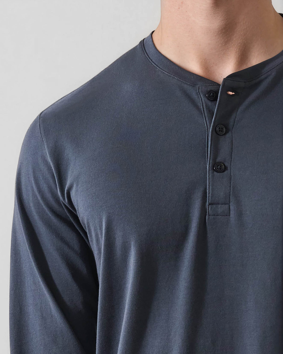Long Sleeve Stretch Henley