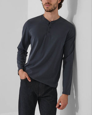 Long Sleeve Stretch Henley