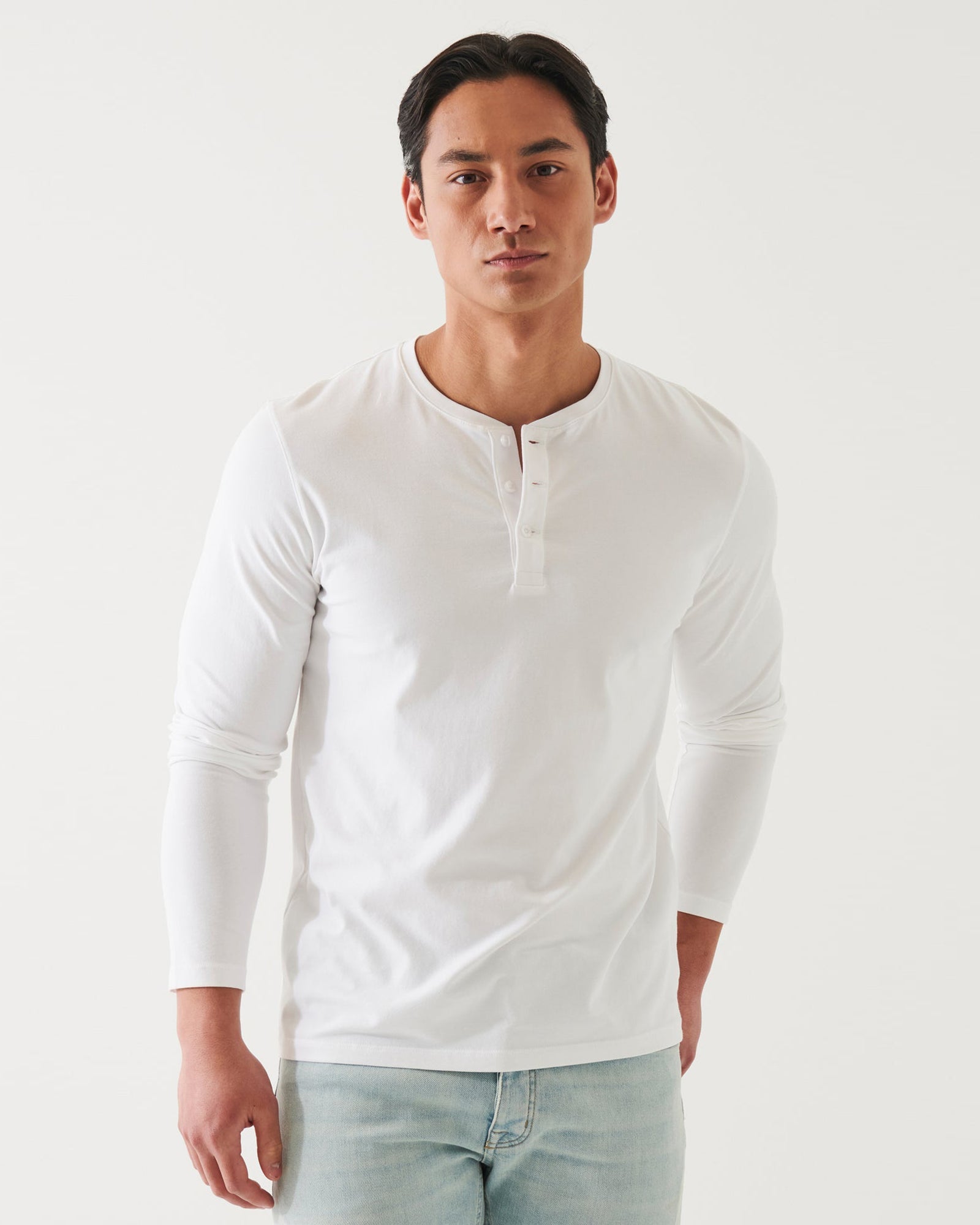 Chemise Henley à manches longues
