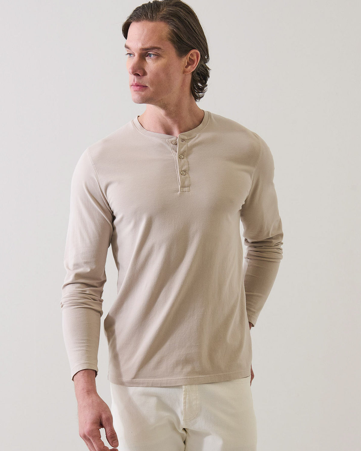 Pima Cotton Stretch Henley