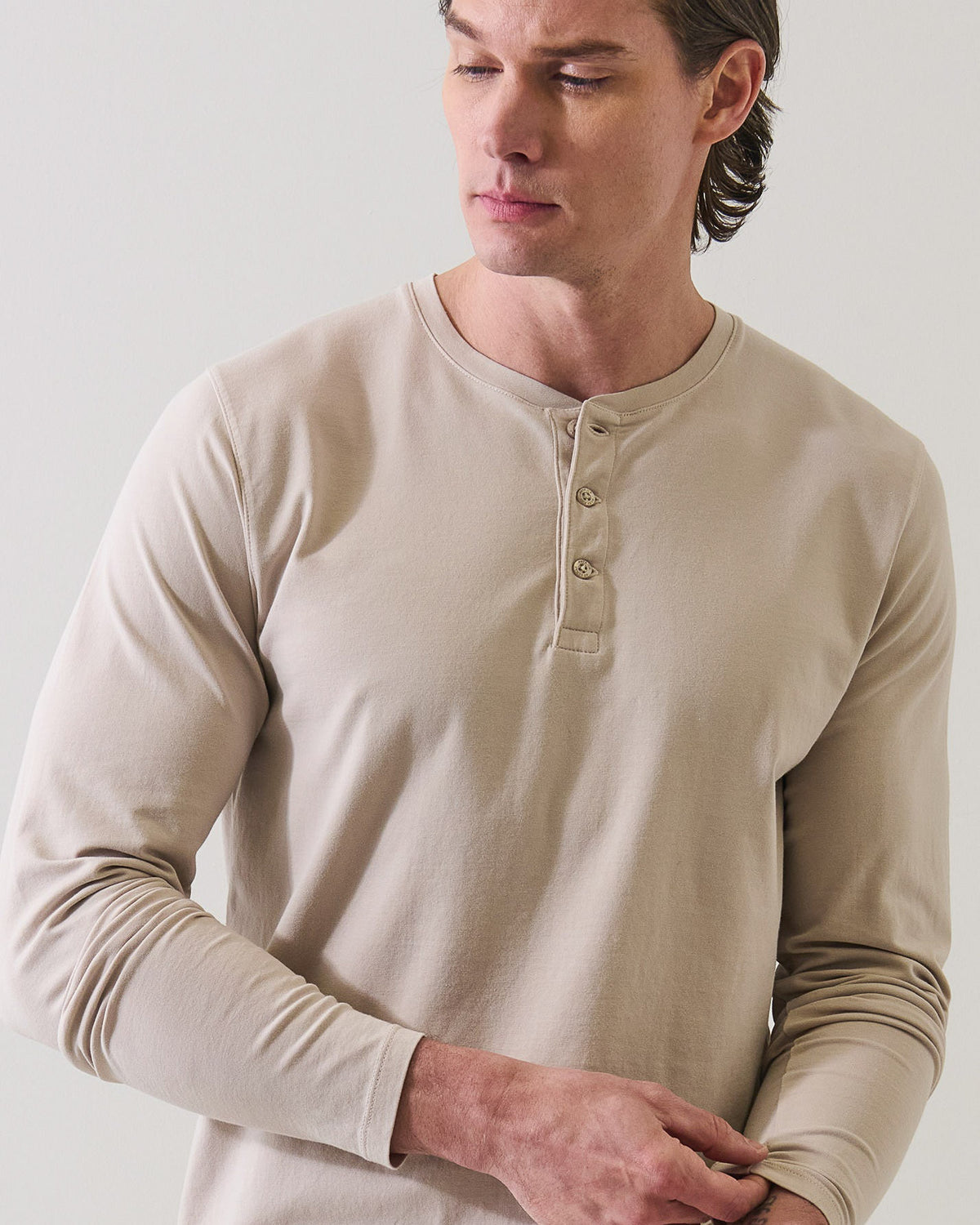 Pima Cotton Stretch Henley
