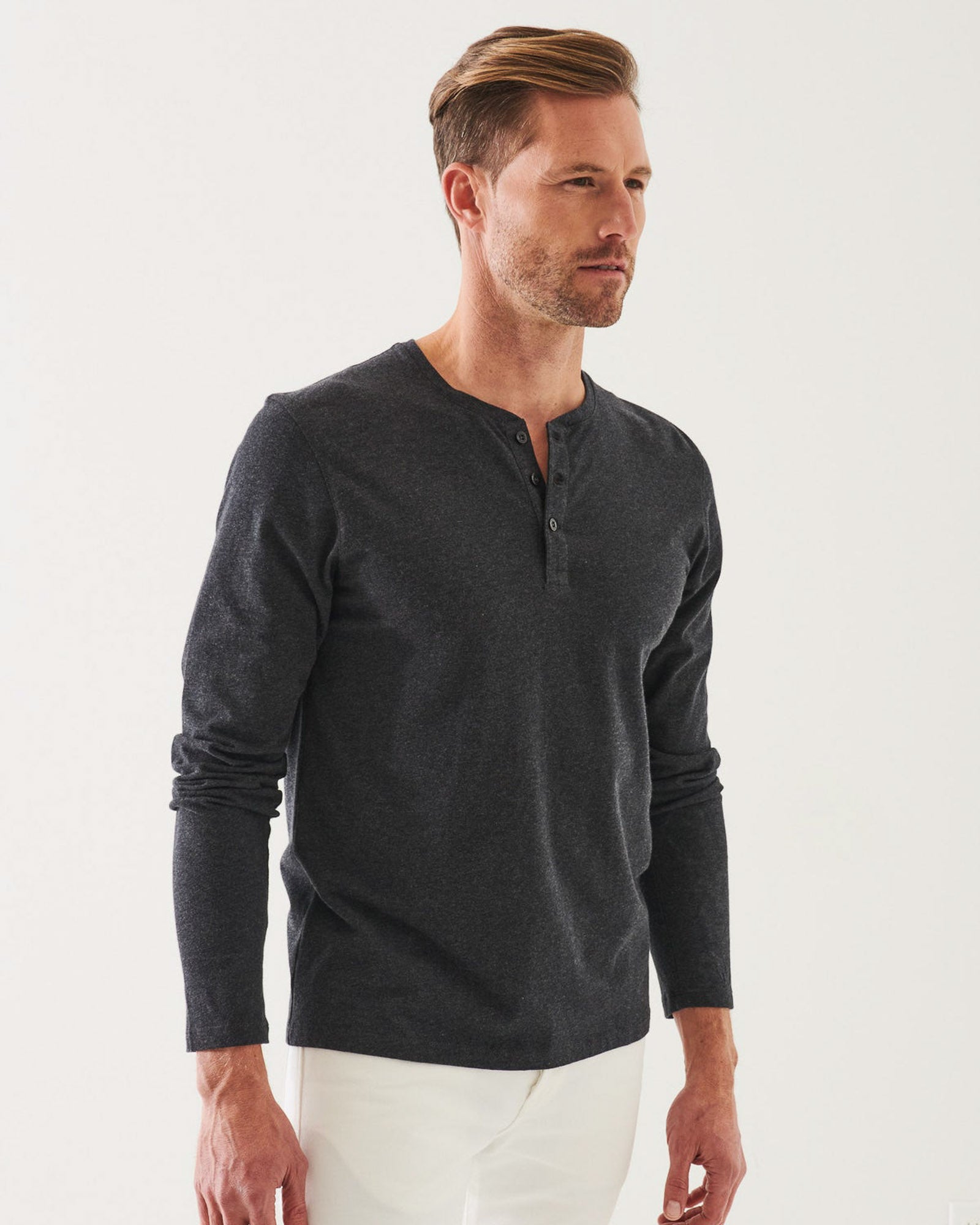 Chemise Henley à manches longues