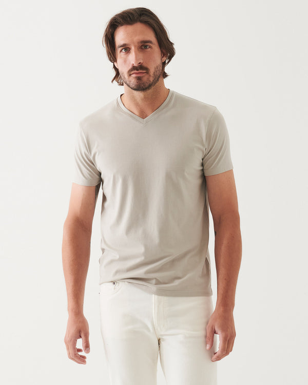 Short Sleeve V-Neck Stretch Tee