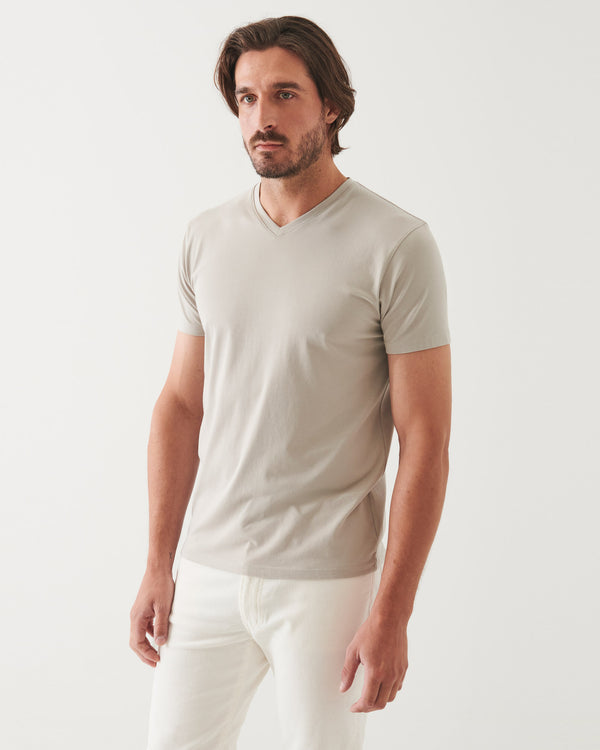 Short Sleeve V-Neck Stretch Tee