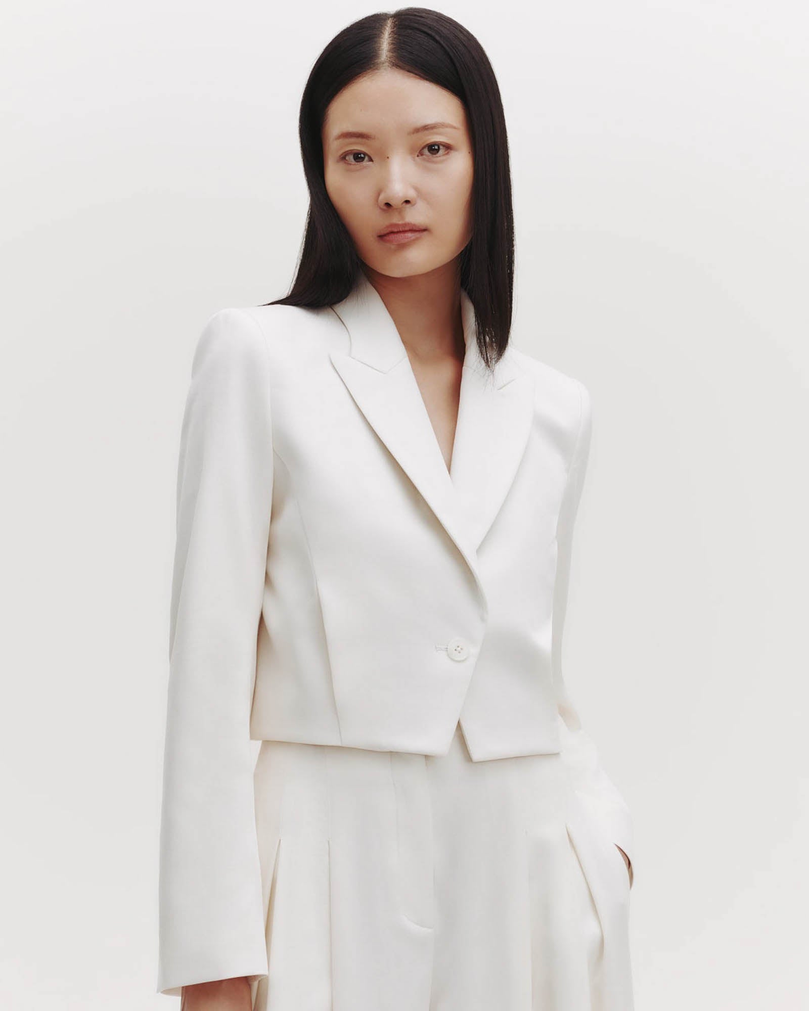 Pleat Placket Blazer